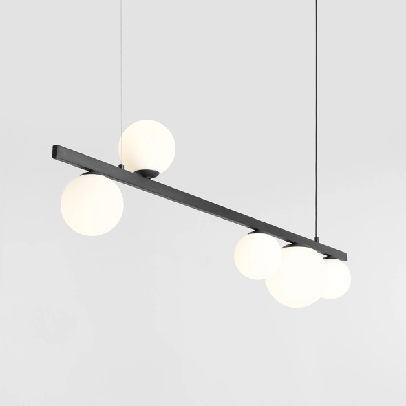 Corp de iluminat suspendat Garda 151 cm 4xE14 / E27 - Negru - Img 4