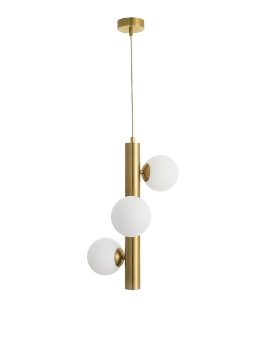 Corp de iluminat suspendat Jaklin Opal / Alama antichizata Ø31,5 x H 150 cm - Img 2