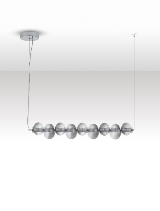 Corp de iluminat suspendat Leda Gri / Ghrome 97 x 16 x 221 cm - Img 3