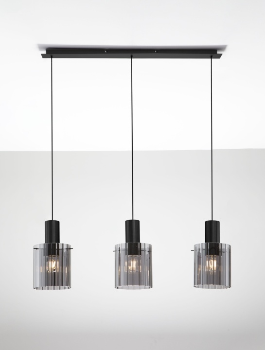 Corp de iluminat suspendat Mirbi Smokey / Negru 96 x 18 x 120 cm - Img 4
