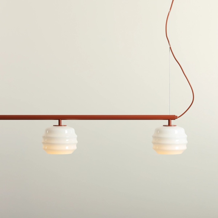 Corp de iluminat suspendat Puff 108 cm 3xE27 - Teracotă - Img 4