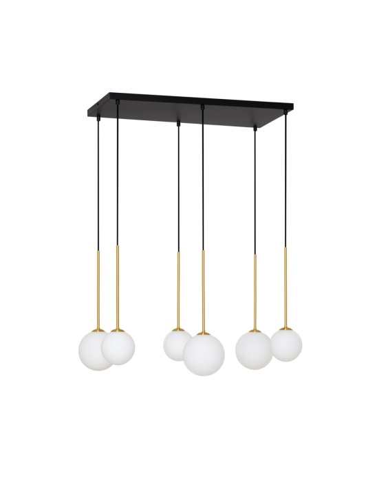 Corp de iluminat suspendat Savoy Opal / Negru / Auriu 77 x 34 x 163 cm - Img 2