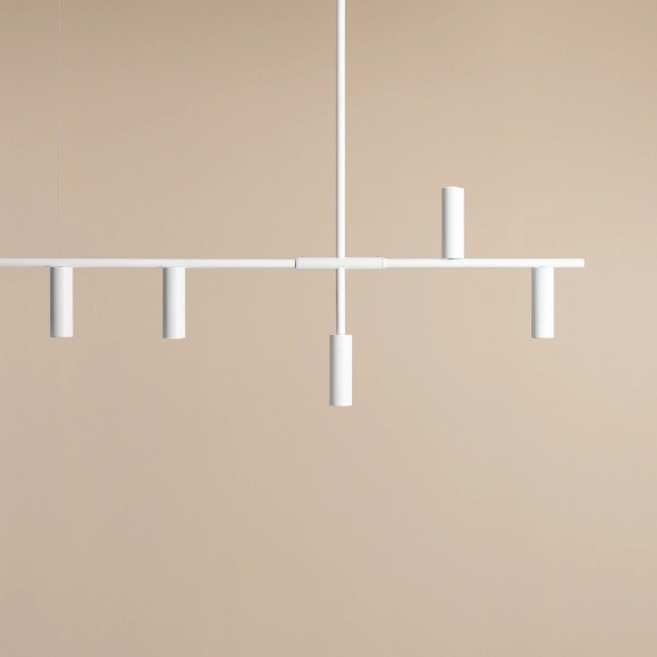 Corp de iluminat suspendat Trevo 126 cm 6xGU10 MINI - Alb - Img 3