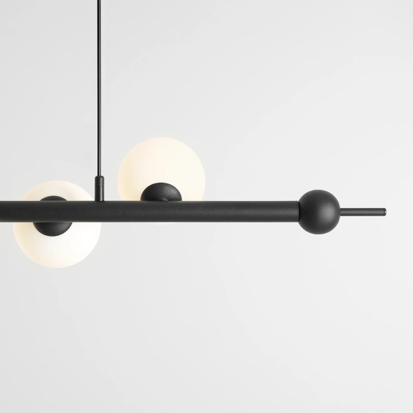Corp de iluminat suspendat Wave 168 cm 7xE14 - Negru - Img 2
