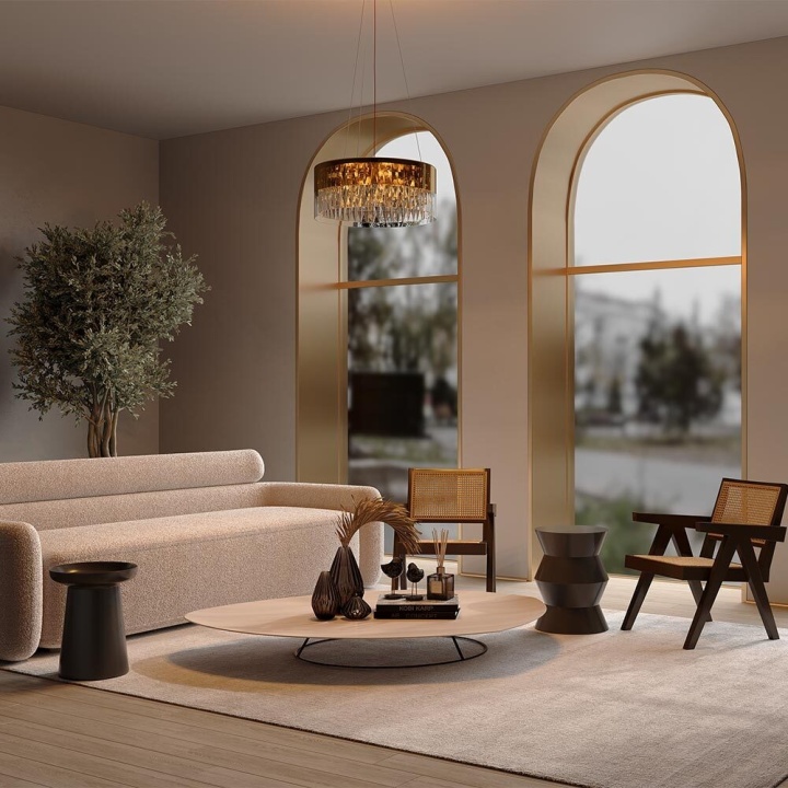 Corp de iluminat suspendat Wonderland Ø 50 cm E14 - Auriu - Img 2