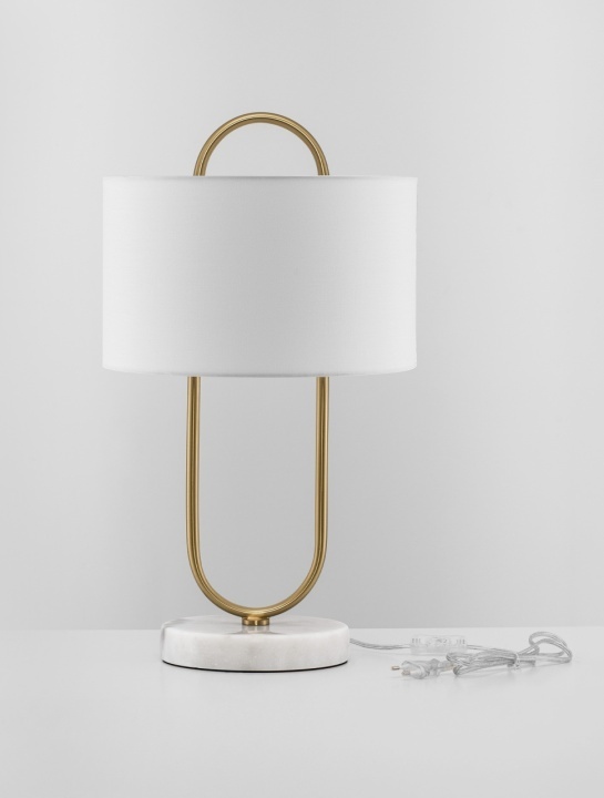 Lampa de masa Milena Auriu / Alb Ø33 x H 58 cm - Img 3