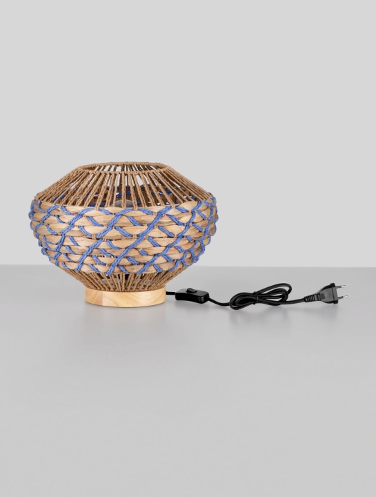 Lampa masa / veioza Μαpi Natural / Blue Ø31 x H 24 cm - Img 3