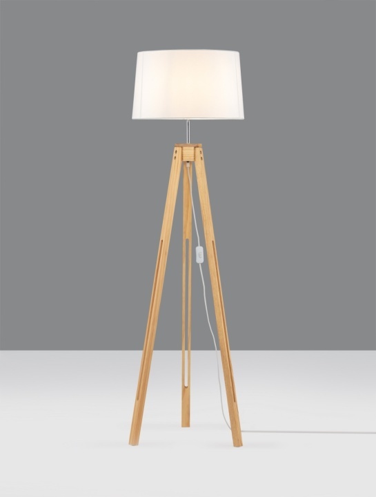Lampadar Le Roy Natural / Alb Ø50 x H 145 cm - Img 4