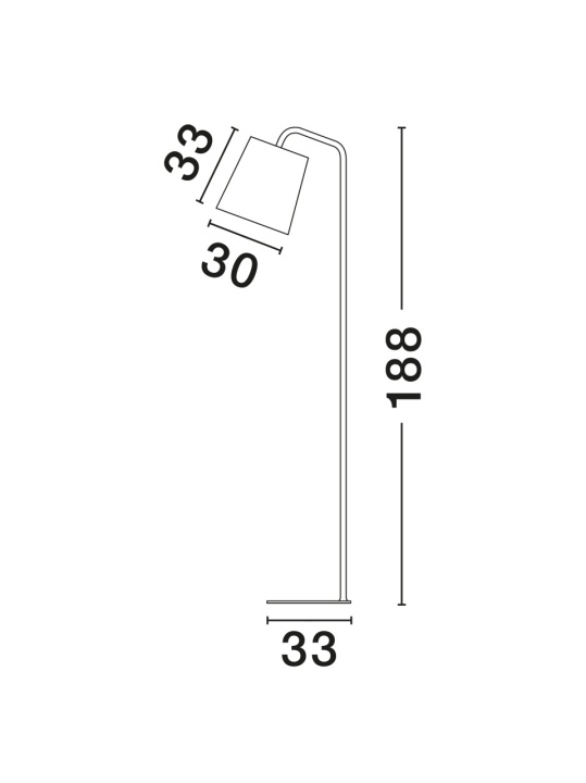 Lampadar Stabile Negru / Alb Ø30 x H 188 cm - Img 3