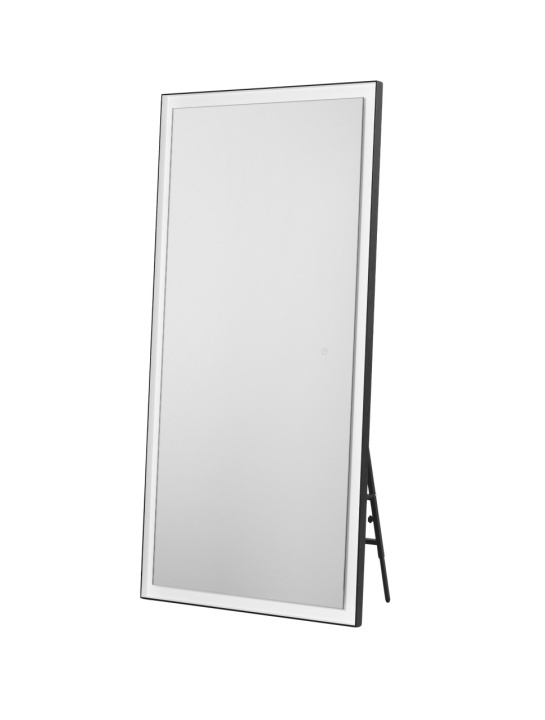 Oglinda cu iluminare Adon Negru / Alb 75 x 4 x 150 cm - Img 2