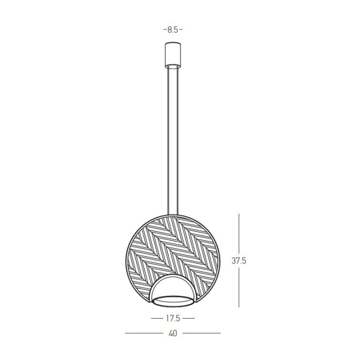 Pendul acustic Echo 2681 LED 13W 2700K/3000K – cafeniu panou acustic - Img 4