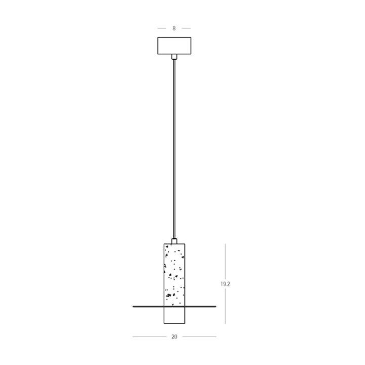 Pendul Alabaster LED 3000K - Alamă, Natural - Img 4