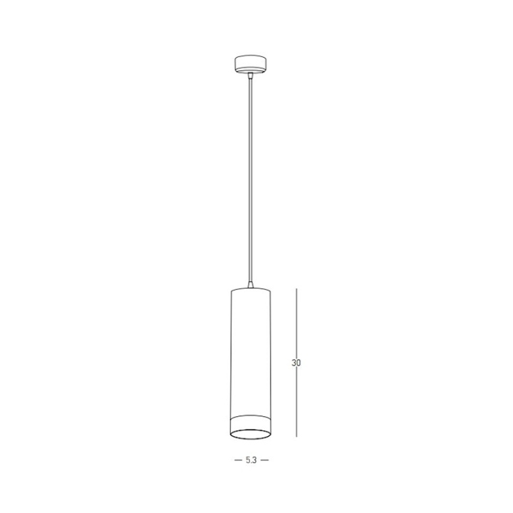 Pendul Cortina 1xGU10 LED - Negru, Auriu - Img 2