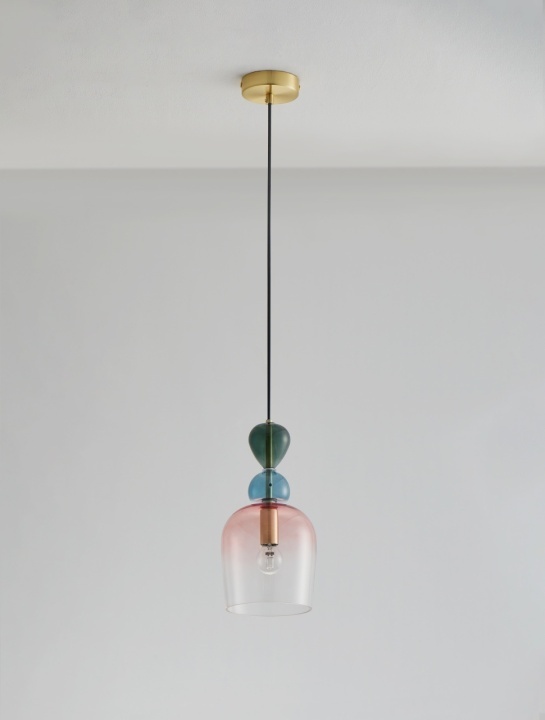 Pendul Murano Gri / Auriu Ø15,7 x H 185,5 cm - Img 3