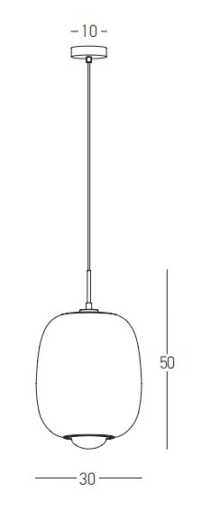Pendul Treviso 1xG9 LED - Gold Matt, Transparent - Img 4