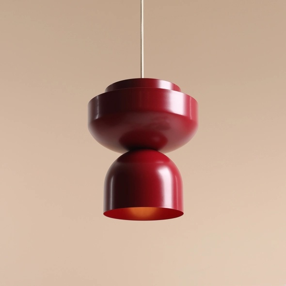 Pendul Ulia 23 cm 1xE27 - Roșu vin - Img 2