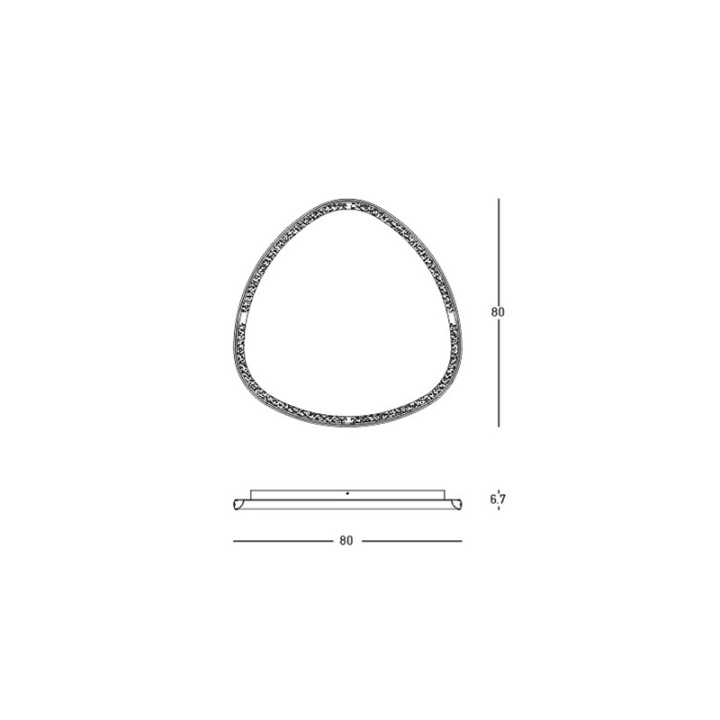 Plafonieră Forma Organica LED 3000K - Negru mat - Img 4