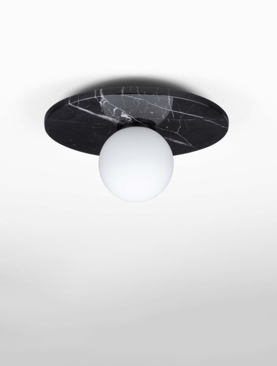 Plafoniera Idor Opal / Negru Ø30 x H 15,5 cm - Img 3