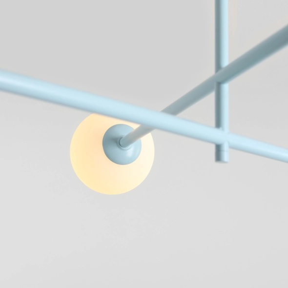 Plafoniera Pinne 4 Albastru deschis 87 cm 4xE14 - Img 2