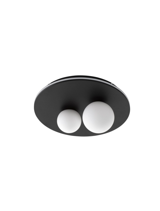 Plafoniera Velna Opal / Negru Ø40 x H 17,5 cm - Img 2