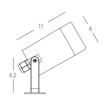 Proiector Nardo 1xGU10 LED - Negru - Img 3