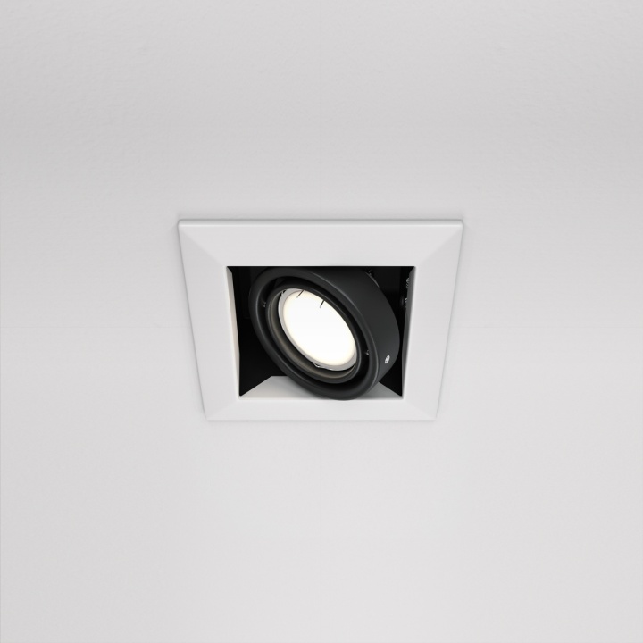 Spot incastrat Metal Modern - L 12.6 x l 12.6 cm, Alb, GU10 - Img 2