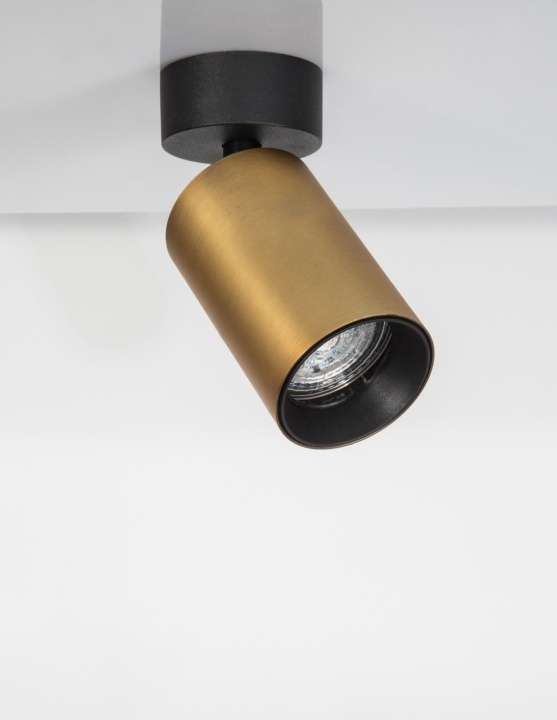 Spot Inus Negru / Auriu Ø5,7 x H 13 cm - Img 3