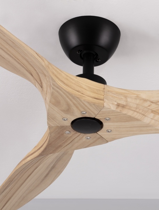 Ventilator Arcadia Negru / Natural / Lemn Ø132 x H 26-38,6 cm - Img 5