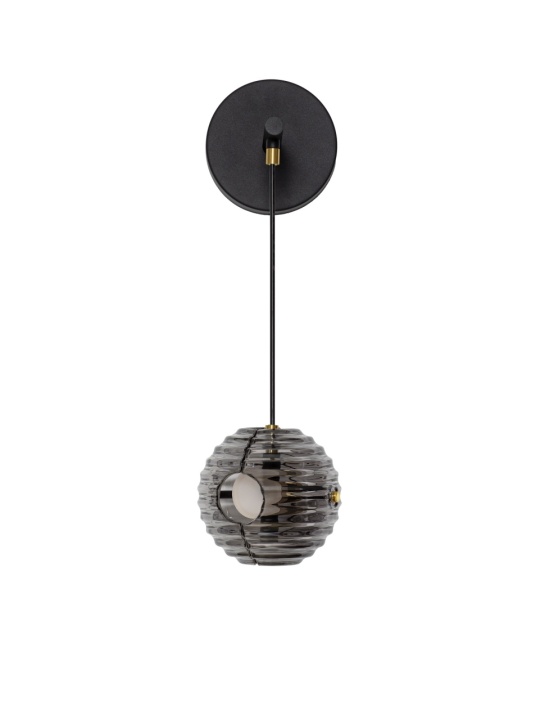 Aplica Las Negru / Auriu / Gri 15 x 23 x 52 cm - Img 2