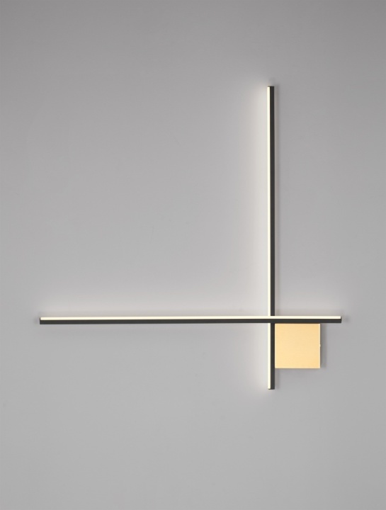 Aplica perete decorativa Cross Negru / Auriu periat 80 x 4 x 80 cm - Img 3
