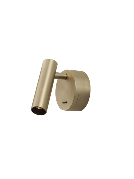 Aplica perete pentru pat Clip Satin Brass 8 x 3,4 x 11 cm - Img 2