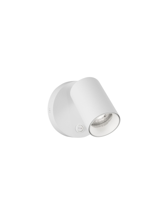Aplica perete pentru pat Net Alb Ø5,7 x H 10,5 cm - Img 2