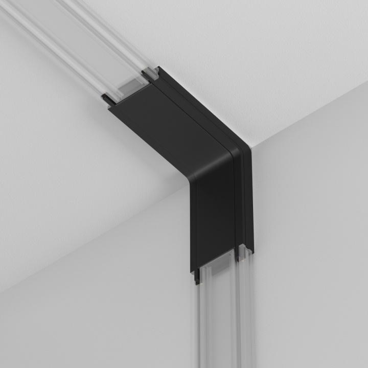 Conector colt vertical Sistem Radity - Negru - Img 3