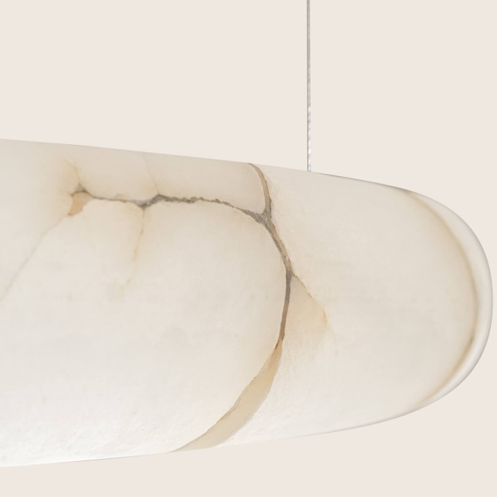 Corp de iluminat suspendat Alabaster LED 3000K - Alamă, Natural - Img 3