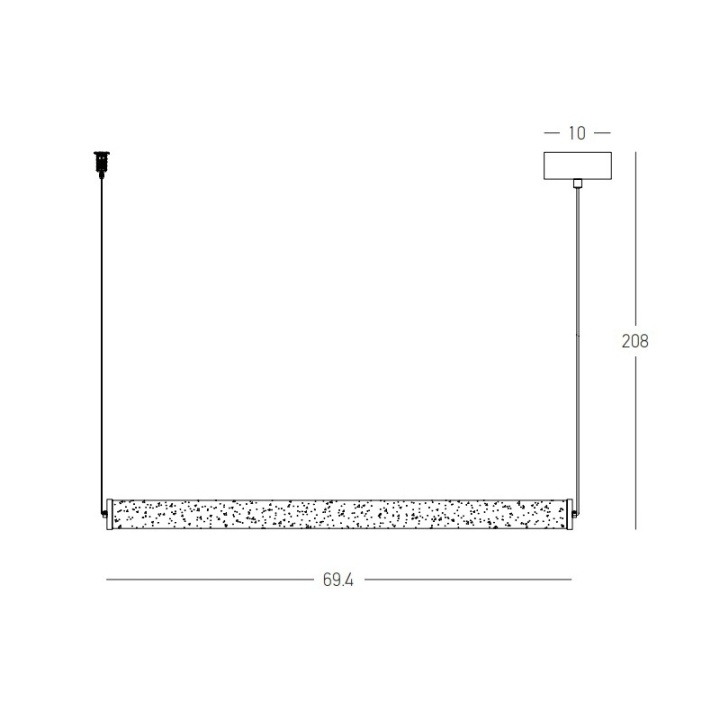Corp de iluminat suspendat Alabaster LED 3000K - Negru, Natural - Img 5