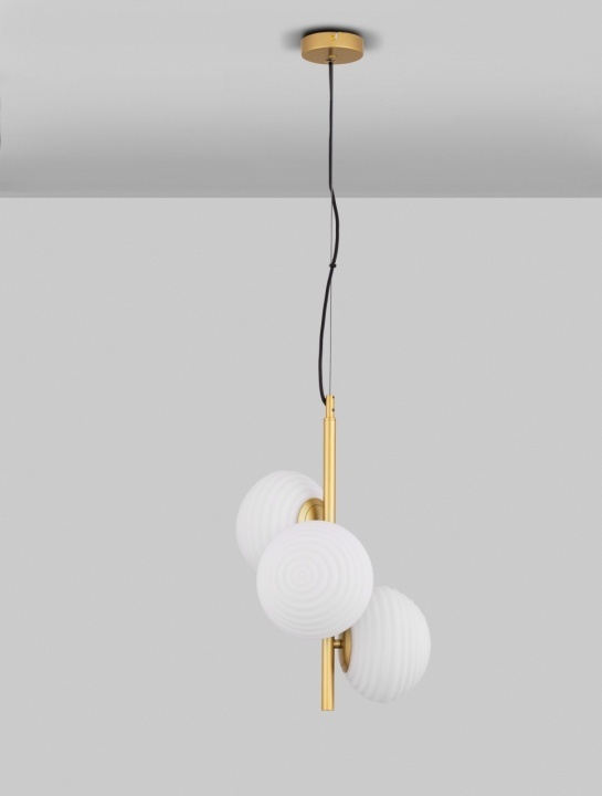 Corp de iluminat suspendat Allen Alb / Gold Matt Ø32,5 x H 120 cm - Img 3