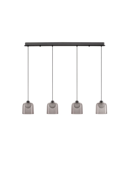 Corp de iluminat suspendat Dione Negru / Smokey 100 x 14 x 200 cm - Img 2