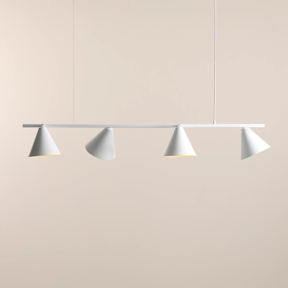 Corp de iluminat suspendat Form 120 cm 4xE27 - Alb - Img 2