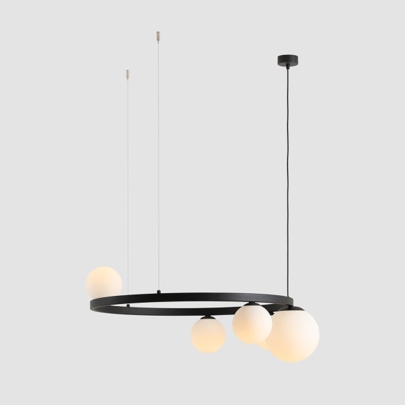 Corp de iluminat suspendat Garda 92 cm 4xE14 / E27 - Negru - Img 3
