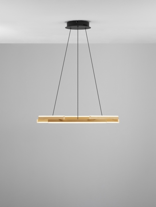 Corp de iluminat suspendat Hyde Auriu periat / Negru Ø66 x H 150 cm - Img 3