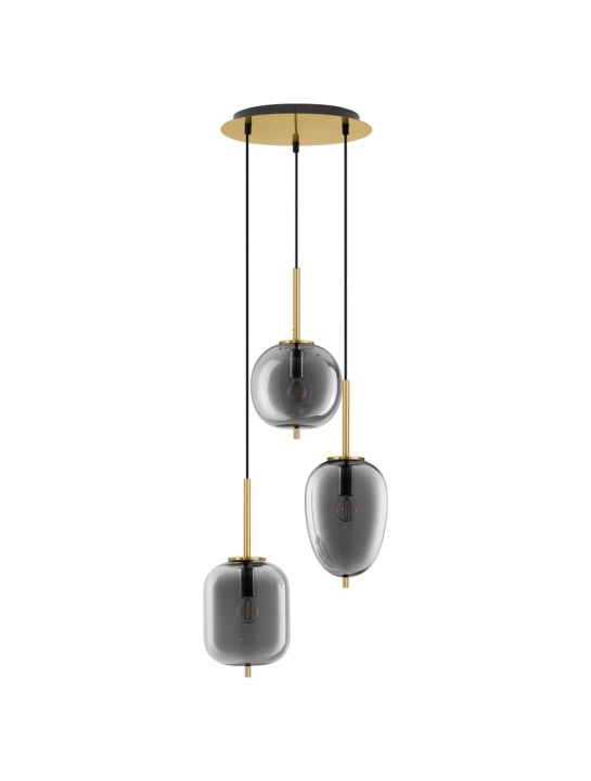 Corp de iluminat suspendat Lato Smokey / Negru Ø46 x H 120 cm - Img 2