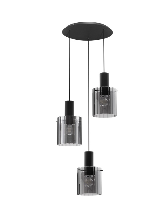 Corp de iluminat suspendat Mirbi Smokey / Negru Ø45 x H 150 cm - Img 2