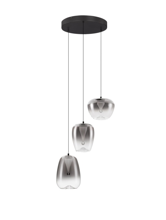 Corp de iluminat suspendat Oblo Gri / Negru Ø41 x H 227 cm - Img 2