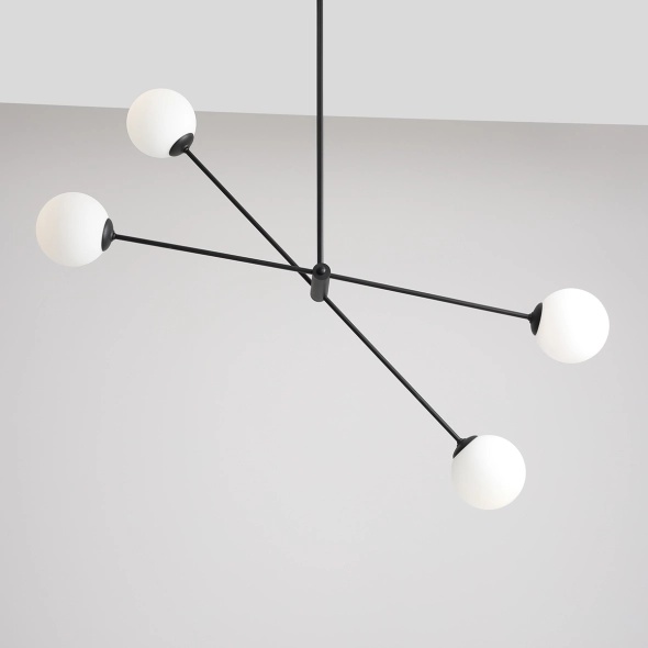 Corp de iluminat suspendat Ohio 108 cm 4xE14 - Negru - Img 5
