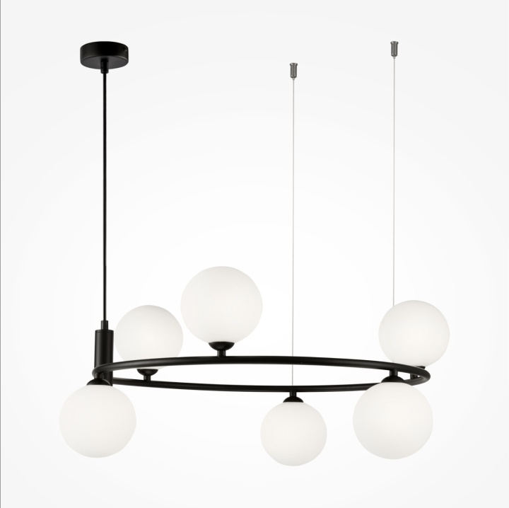 Corp de iluminat suspendat Ring Ø 58 cm G9 - Negru - Img 7
