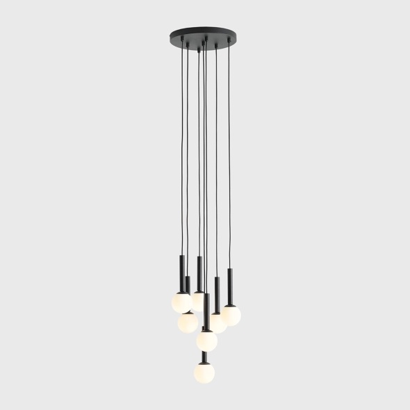 Corp de iluminat suspendat Riu 30 cm 7xG9 - Negru - Img 2