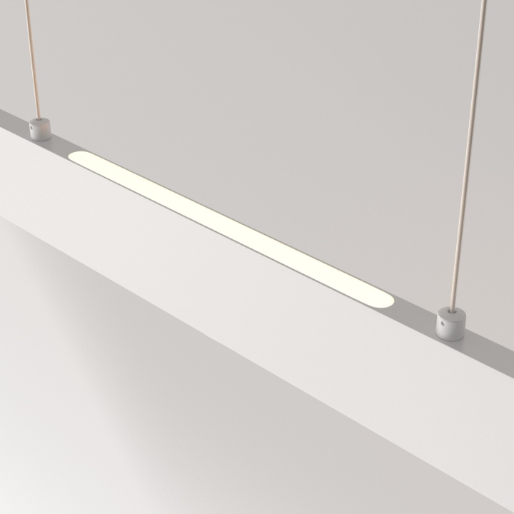 Corp de iluminat suspendat Step L 118.5 x l 4 cm 3000K - Alb - Img 3