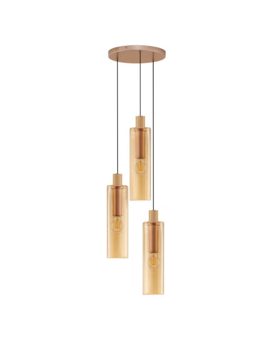Corp de iluminat suspendat Zoella Auriu / Chihlimbar Ø30 x H 248 cm - Img 2