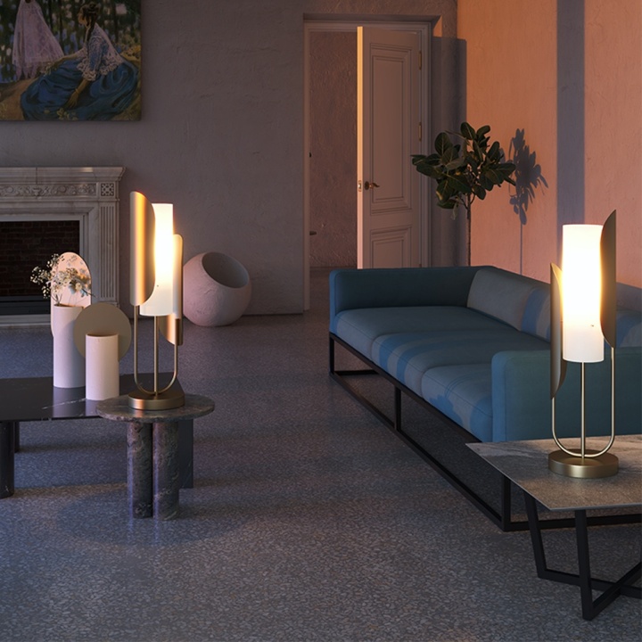 Lampă de masă Cipresso Ø 20 cm E14 - Auriu - Img 5