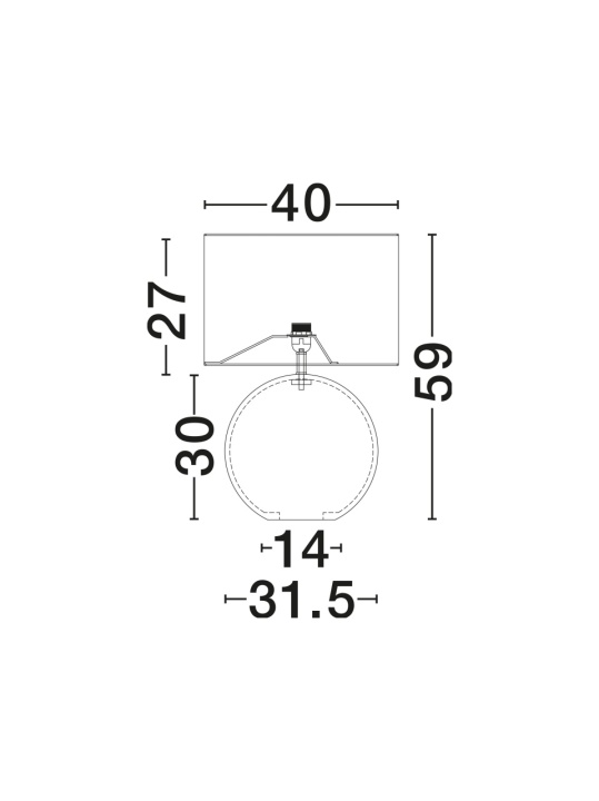 Lampa de masa Ever Oak Ø40 x H 59 cm - Img 3